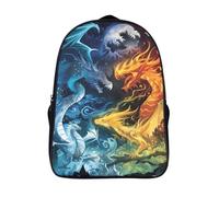 ERBFRIXDB Dragon Mochila Para Niños Para Regreso A La Escuela Con Pecho 3D Y Capa De Plegable Para Niños Mochila De Viaje 40x28x16cm