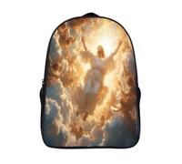 ERBFRIXDB Jesus Escolar Mochila Entre Mochila Estampada Bolsa De Impermeable Respirable Material De Lienzo Poliéster Para Niños Niñas Estudiantes Adolescentes 40x28x16cm