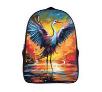 ERBFRIXDB Red-crowned Crane Mochilas Mochila Escolar Para Niños Mochila Escolar Mochila Escolar De Dibujos Animados En 3D De Game Para Niños Estudiantes De Primaria Y Secundaria De 40x28x16cm