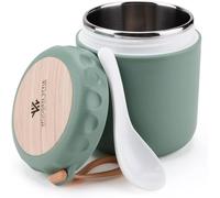 ERBO Recipiente térmico para alimentos,400 ml,de acero inoxidable,con cuchara,taza térmica para papilla de bebé,a prueba de fugas,recipiente para alimentos para sopas,alimentos,cereales (verde)