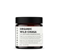 Erbology Polvo de hongo chaga orgánico, 50 porciones, 7% de beta-glucanos, apoyo inmunológico, Inonotus Obliquus, lote pequeño, cosechado de forma sostenible en Finlandia, vegano, sin OMG, sin