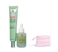 ERBORIAN | Sérum Rojo Centella 30 ml + CC Red Correct SPF 30 45 ml + Neceser de Regalo | Sérum Calmante y Corrector del Tono | Reduce Visiblemente las Rojeces | Piel Sensible