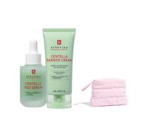 ERBORIAN | Sérum Rojo de Centella 30 ml + Crema Barrera de Centella 50 ml + Neceser de Regalo | Rutina Antirrojeces | Sérum y Crema Facial | Piel Sensible | Hidratación y Barrera Cutánea
