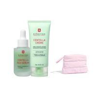 ERBORIAN | Sérum Rojo de Centella 30 ml + Crema de Centella 50 ml + Neceser de Regalo | Calma las Rojeces e Hidrata | Unifica el Tono | Vegano