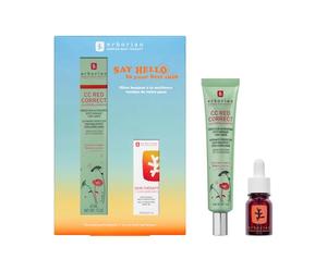 ERBORIAN | Set Duo Multi Perfector contra el enrojecimiento | CC Red Correct, 45 ml & Skin Therapy Aceites Suero Noche 10 ml | Cuidado facial día y noche | para pieles claras propensas a