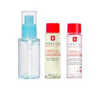 Erborian - Water Serum - sérum de hidratación intensa + Centella Cleansing Oil - aceite desmaquillante + Centella Cleansing Gel - Gel limpiador con centella asiática