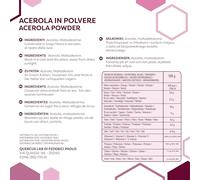 ERBOTECH, Acerola en Polvo, Paquete de 400 gr, Fuente Natural de Vitamina C, con Propiedades Antioxidantes, Vegano