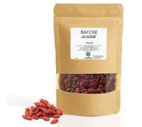 ERBOTECH Bayas de Goji Bolsita 200 g, Goji Berries Alto Contenido de Vitaminas, Frutos Secos sin Azúcar y Sin Azufre, Superfood Natural y Rico en energía, Made in Italy