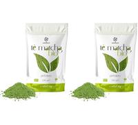 ERBOTECH Te Matcha BIO/Polvo de Té Verde Japonés Orgánico 500 g, Multivitamínico 100% Natural, Vegan. Ideal para Pasteles, Batidos, Thé Helado (Paquete de 2)