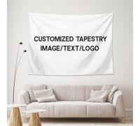 ERBRA Custom Tapestry Upload Images/Text,Custom Banner Sign Flag Backdrop Personalized Create Your Own Tapestry Wall Hanging for Living Room Bedroom Dorm Home Decor for Wedding, Birthday (A)