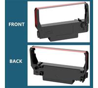 ERC303438 BR Ribbon - Paquete de 24 cintas compatibles con modelos de impresora de la serie NK506, ERC30, ERC38, TMU para sistemas POS, diseñadas para reducir el desgaste de la impresora (rojo y negro