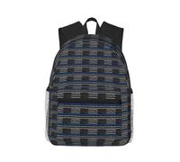 ERCgad American Thin Blue Line Flag Print Lightweight Unisex Dual Shoulder Bag Casual Backpack Travel Hiking Office Commute