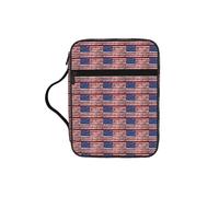 ERCgad Bolsa de almacenamiento de la Biblia con diseño de bandera americana de independencia del 4 de julio, para hombres, mujeres, pastores, regalo para la iglesia, hogar, viajes