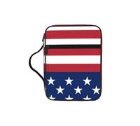ERCgad - Bolsa de almacenamiento de la Biblia con diseño de estrellas y rayas de bandera americana para hombres y mujeres, para guardar las escrituras, regalo para la iglesia y el hogar