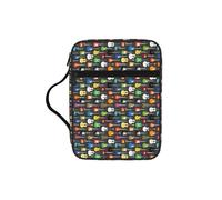 ERCgad Bolsa de almacenamiento de la Biblia con estampado acústico y guitarras, para hombres y mujeres, pastores, soporte suave para escrituras, regalo, iglesia, hogar, viajes