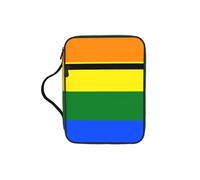 ERCgad Bolsa de almacenamiento de la Biblia con estampado de arco iris, para hombre, mujer, pastores, regalo para iglesia, hogar, viajes