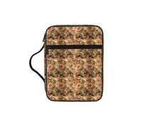 ERCgad - Bolsa de almacenamiento de la Biblia con estampado de leopardo a rayas para hombres y mujeres, soporte para las escrituras, regalo para la iglesia y el hogar