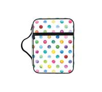 ERCgad Bolsa de almacenamiento de la Biblia con estampado de lunares azules para hombres y mujeres, bolsa de almacenamiento suave para escrituras, regalo para iglesia, hogar, viajes