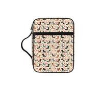ERCgad Bolsa de almacenamiento de la Biblia con estampado floral de perro, para hombre, mujer, pastores, regalo para iglesia, hogar, viajes