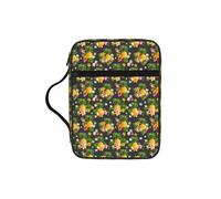 ERCgad Bolsa de almacenamiento de la Biblia con estampado hawaiano de piña tropical, para hombres y mujeres, pastores, soporte suave para escrituras, regalo, iglesia, hogar, viajes