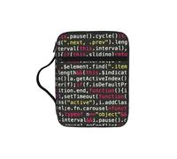 ERCgad Bolsa de almacenamiento de la Biblia con impresión de código de programación para programador, para hombres y mujeres, pastores, soporte suave para escrituras, regalo, iglesia, hogar, viajes