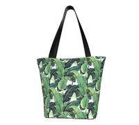 ERCgad Bolsa de hombro para mujer, diseño de hojas de plátano tropical, versátil, casual, para uso diario, viajes, viajes, etc