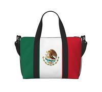 ERCgad Bolsa de viaje unisex ligera y versátil con estampado de bandera de México para tenis, camping, pesca