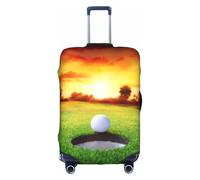 ERCgad Funda protectora para maleta de viaje de negocios, diseño de pelota de golf deportiva, puesta de sol, árbol, funda lavable, White, S, Clásico