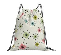 ERCgad Mochila Atomic con estampado de estrellas para mujeres y hombres, ligera, plegable, con cordón, reutilizable, portátil, bolsa de viaje
