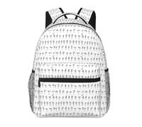 ERCgad Mochila de ocio versátil con estampado de alfabeto y lenguaje de señas, ligera, para viajes al aire libre, uso diario, accesorio