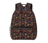 ERCgad Mochila de ocio versátil con estampado de perro salchicha con texto en inglés "I Love My Dog", ligera, para viajes al aire libre, uso diario, accesorio