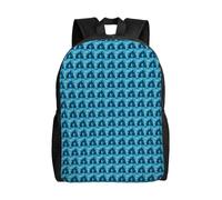 ERCgad Mochila de senderismo ligera con estampado azul aguamarina brillante, elegante, para viajes, oficina, trabajo al aire libre