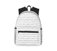 ERCgad Mochila informal unisex ligera resistente al agua con estampado de letras, para viajes, senderismo, uso diario