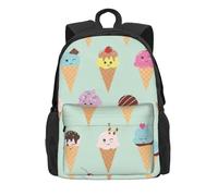 ERCgad Mochila para adultos con estampado de conos de helado, resistente al agua, para senderismo, oficina, camping, viajes, trabajo, picnic