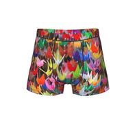 ERCgad Origami Paper Cranes - Ropa interior para hombre, transpirable, suave, ligera, elegante, para uso diario, casual, para el hogar, Negro, 4XL-5XL