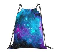 ERCgad Purple Star Sky Print - Mochila ligera y plegable con cordón, reutilizable, portátil, para viajes