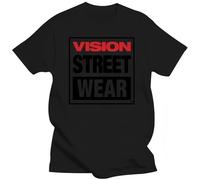 ERCGreDRRT Cotton Men Women Vision Street Wear T-Shirt Vision Street Wear T-Shirt Blanks Vintage Summer Top Fitted T Shirts for Men Black XXL