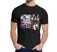 ERCGreDRRT Great Black Lagoon Revy Anime T Shirt Black M