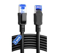 Ercielook Cable de Red Cat8 de Alta Velocidad - 0,3m (5 Unidades) para Interior/Exterior, Extensor de Cable de Red 40 Gbit/s para Router/Juegos/Módem