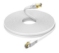 Ercielook Cable Ethernet Cat 8 de 50 m - Cable de Red 40Gbps 2000MHz Plano STP RJ45 LAN Compatible con Router, Modem, Switch