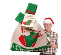 Erconsso Bolsas de Navidad para niños, bolsa de golosinas, 9.06 x 5.71 pulgadas, bolsas de dulces de Navidad con asa para aulas