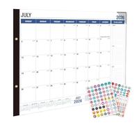 Erconsso Calendario de Sobremesa | Planificador de Organización y Programación,Calendario de Sobremesa Julio 2026-2027 - Para Oficina, Dormitorio, Sala de Reuniones, Aula, Trabajo, Estudio, Salón,