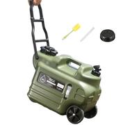 Erconsso Contenedor De Agua con Ruedas - 28L Cubeta para Exterior con Asa Plegable | Grifo De Cubeta De Agua | para Senderismo Picnic Acampada Apagón Autocaravana Jardín Actividades Al Aire Libre