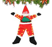 Erconsso Decoración De Santa Claus para Trepar,Decoración De Temporada Colgable | Vestimenta De Papá Noel para Colgar - para Uso En Exterior Fiestas Reuniones Aulas Puertas Ventanas Paredes Porches