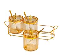 Erconsso Envase Para Condimentos - Juego de Botes para Condimentos - Recipiente Compacto Multiusos Con Tapa Y Cucharas Para Pimienta Cardamomo Canela Azúcar Sal De Cocina Y Hogar