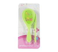 Erconsso Juego de cepillos de pelo de bebé, de pelo para bebé, de aseo para bebé, ducha de masaje, cuidado del cuero cabelludo, productos de seguridad para niños y niñas
