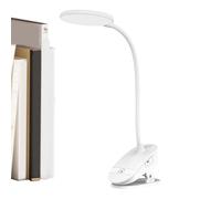 Erconsso Luz LED con clip, lámpara de lectura de cuello de cisne de 360 grados con abrazadera para mesa, lámparas de mesa flexibles con 3 modos para dormitorio, sala de estar, estante, hogar