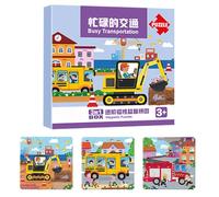Erconsso Magnético - Libro Puzzle Juguetes Bebé Actividades Educativas - Juegos Viaje Magnéticos Niños Niñas 2-6 Años | Regalo Cumpleaños Viajes Coche Avión Desarrollo Infantil