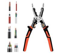 Erconsso Pelacables y Cortacables | Cortacables y Crimpadora Para Pelar,Herramienta Manual Multifunción para Red Hogar Mantenimiento de Motor Automoción Manualidades