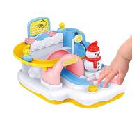 Erconsso Pista de Carreras de Coches para Niños Pequeños | Coche Educativo De Navidad,Juguete De Vehículo para Habilidades Motoras | para Niños Y Niñas De Todas Las Edades para El Aprendizaje En